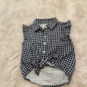 Cat & Jack Gingham Sleeveless Button-Up Top